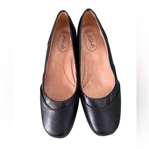 Life Stride Women's Synthetic Textured Slip-On Black Loafers Size 10.5M